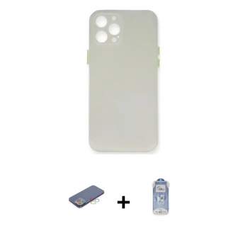 MARSİLYAN™- iPhone 12 Pro Max Kılıf Yadigar Yansıma Serisi - Siyah Joko Magic 5D Cam + Renkli Kamera Lens Koruma Cam - MI