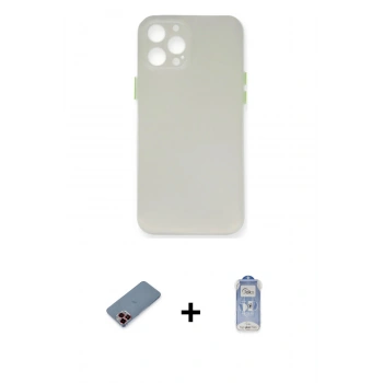 MARSİLYAN™- iPhone 12 Pro Max Kılıf Yadigar Yansıma Serisi - Siyah Joko Magic 5D Cam + Metal Kamera Lens Koruma Cam - KI