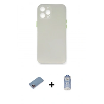 MARSİLYAN™- iPhone 12 Pro Max Kılıf Yadigar Yansıma Serisi - Siyah Joko Magic 5D Cam + Shine Kamera Lens Koruma Cam - PE