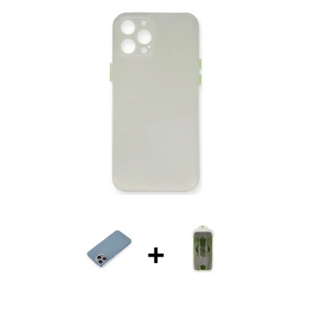 MARSİLYAN™- iPhone 12 Pro Max Kılıf Yadigar Yansıma Serisi - Siyah Joko Magic 5D Hayalet Cam + Shine Kamera Lens Koruma Cam - GI