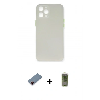 MARSİLYAN™- iPhone 12 Pro Max Kılıf Yadigar Yansıma Serisi - Siyah Joko Magic 5D Hayalet Cam + Metal Kamera Lens Koruma Cam - KI