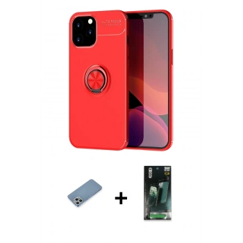 MARSİLYAN™- iPhone 12 Pro Max Kılıf Yankı Form Prime - Şeffaf 360 Full Body Arka Koruyucu + Shine Kamera Lens Koruma Cam - GS