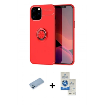 MARSİLYAN™- iPhone 12 Pro Max Kılıf Yankı Form Prime - Şeffaf Royal Nano Ekran Koruyucu + Shine Kamera Lens Koruma Cam - MI