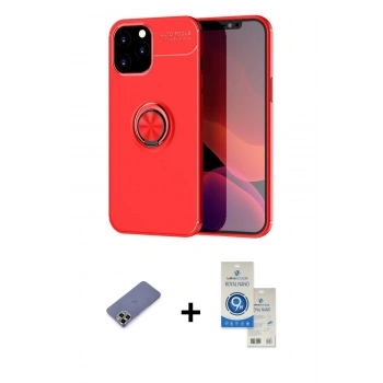 MARSİLYAN™- iPhone 12 Pro Max Kılıf Yankı Form Prime - Şeffaf Royal Nano Ekran Koruyucu + Metal Kamera Lens Koruma Cam - GD