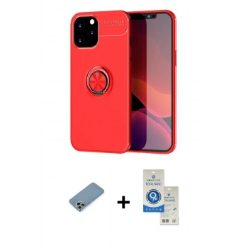 MARSİLYAN™- iPhone 12 Pro Max Kılıf Yankı Form Prime - Şeffaf Royal Nano Ekran Koruyucu + Shine Kamera Lens Koruma Cam - GI
