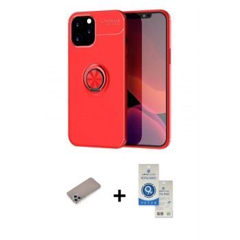 MARSİLYAN™- iPhone 12 Pro Max Kılıf Yankı Form Prime - Şeffaf Royal Nano Ekran Koruyucu + Shine Kamera Lens Koruma Cam - SABE