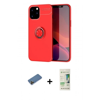 MARSİLYAN™- iPhone 12 Pro Max Kılıf Yankı Form Prime - Siyah 20D Premium Cam Ekran Koruyucu + Shine Kamera Lens Koruma Cam - GD