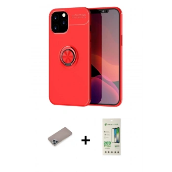 MARSİLYAN™- iPhone 12 Pro Max Kılıf Yankı Form Prime - Siyah 20D Premium Cam Ekran Koruyucu + Shine Kamera Lens Koruma Cam - SABE