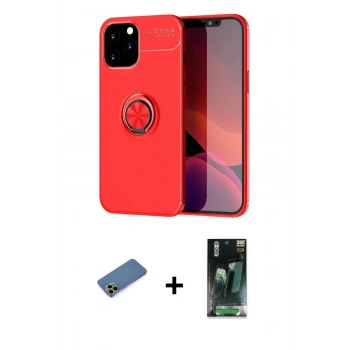 MARSİLYAN™- iPhone 12 Pro Max Kılıf Yankı Form Prime - Siyah 360 Mat Full Body Arka Koruyucu + Shine Kamera Lens Koruma Cam - GD