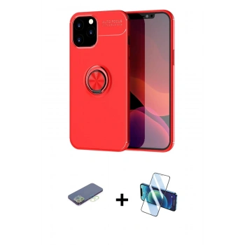 MARSİLYAN™- iPhone 12 Pro Max Kılıf Yankı Form Prime - Siyah 3D Antistatik Cam Ekran Koruyucu + Renkli Kamera Lens Koruma Cam - YL