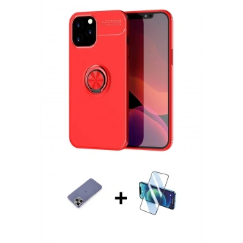 MARSİLYAN™- iPhone 12 Pro Max Kılıf Yankı Form Prime - Siyah 3D Antistatik Seramik Nano Ekran Koruyucu + Metal Kamera Lens Koruma Cam - GD