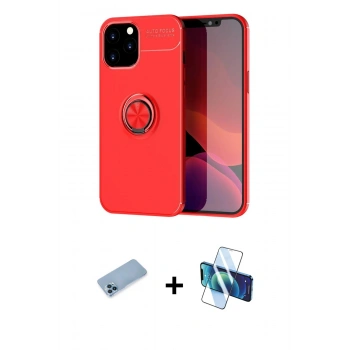 MARSİLYAN™- iPhone 12 Pro Max Kılıf Yankı Form Prime - Siyah 3D Antistatik Seramik Nano Ekran Koruyucu + Shine Kamera Lens Koruma Cam - MI