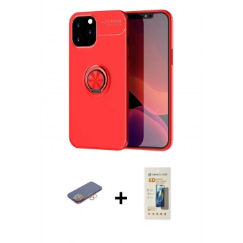 MARSİLYAN™- iPhone 12 Pro Max Kılıf Yankı Form Prime - Siyah 6D Mat Seramik Hayalet Nano Ekran Koruyucu + Renkli Kamera Lens Koruma Cam - TU