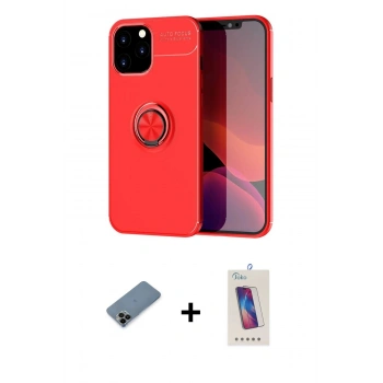 MARSİLYAN™- iPhone 12 Pro Max Kılıf Yankı Form Prime - Siyah Joko 5D Cam + Shine Kamera Lens Koruma Cam - SH