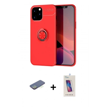 MARSİLYAN™- iPhone 12 Pro Max Kılıf Yankı Form Prime - Siyah Joko 5D Cam + Renkli Kamera Lens Koruma Cam - YL
