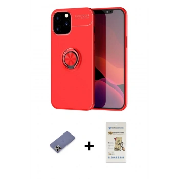 MARSİLYAN™- iPhone 12 Pro Max Kılıf Yankı Form Prime - Siyah Mat Seramik Nano Ekran Koruyucu + Metal Kamera Lens Koruma Cam - GD