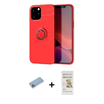 MARSİLYAN™- iPhone 12 Pro Max Kılıf Yankı Form Prime - Siyah Mat Seramik Nano Ekran Koruyucu + Shine Kamera Lens Koruma Cam - MI