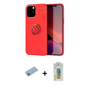 MARSİLYAN™- iPhone 12 Pro Max Kılıf Yankı Form Prime - Siyah Polymer Nano Ekran Koruyucu + Shine Kamera Lens Koruma Cam - MI