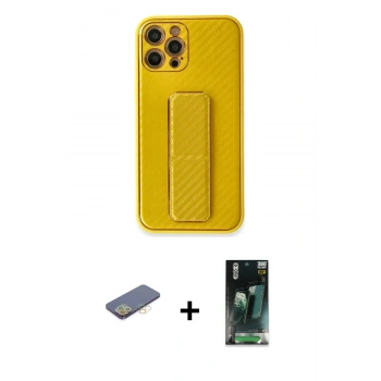 MARSİLYAN™- iPhone 12 Pro Max Kılıf Yörünge Yansıma - Şeffaf 360 Full Body Arka Koruyucu + Renkli Kamera Lens Koruma Cam - SI