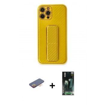 MARSİLYAN™- iPhone 12 Pro Max Kılıf Yörünge Yansıma - Şeffaf 360 Full Body Arka Koruyucu + Renkli Kamera Lens Koruma Cam - TU