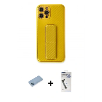 MARSİLYAN™- iPhone 12 Pro Max Kılıf Yörünge Yansıma - Şeffaf Uv Polymer Nano Ekran Koruyucu + Shine Kamera Lens Koruma Cam - MI