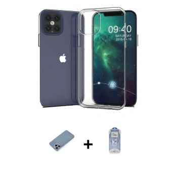 MARSİLYAN™- iPhone 12 Pro Max Kılıf Zirve Doku - Siyah Joko Magic 5D Cam + Shine Kamera Lens Koruma Cam - GI