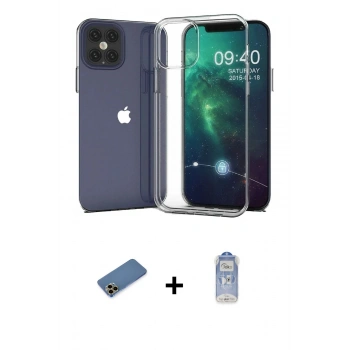 MARSİLYAN™- iPhone 12 Pro Max Kılıf Zirve Doku - Siyah Joko Magic 5D Cam + Shine Kamera Lens Koruma Cam - GD