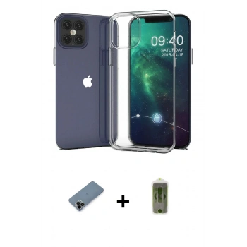 MARSİLYAN™- iPhone 12 Pro Max Kılıf Zirve Doku - Siyah Joko Magic 5D Hayalet Cam + Shine Kamera Lens Koruma Cam - SH