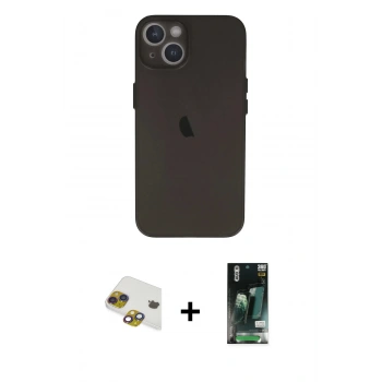 MARSİLYAN™- iPhone 13 Kılıf Yadigar Yansıma Serisi - Şeffaf 360 Full Body Arka Koruyucu + Pers Alüminyum Kamera Lens - GI