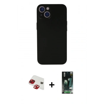 MARSİLYAN™- iPhone 13 Kılıf Yadigar Yansıma Serisi - Şeffaf 360 Full Body Arka Koruyucu + Pers Alüminyum Kamera Lens - KI
