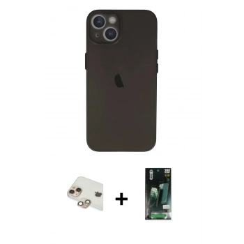 MARSİLYAN™- iPhone 13 Kılıf Yadigar Yansıma Serisi - Şeffaf 360 Full Body Arka Koruyucu + Pers Alüminyum Kamera Lens - GD