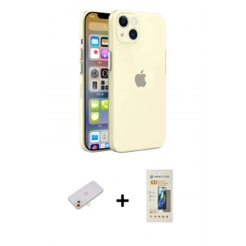 MARSİLYAN™- iPhone 13 Mini Kılıf Atlas Minimal Prime - Siyah 6D Mat Seramik Hayalet Nano Ekran Koruyucu + Renkli Kamera Lens Koruma Cam - TU