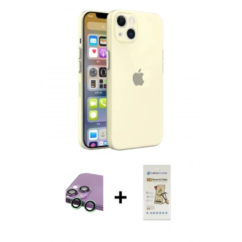 MARSİLYAN™- iPhone 13 Mini Kılıf Atlas Minimal Prime - Siyah Mat Seramik Nano Ekran Koruyucu + Raze Metal Kamera Lens - YL