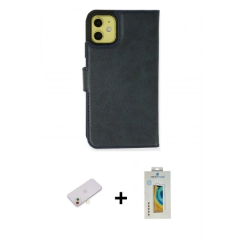 MARSİLYAN™- iPhone 13 Mini Kılıf Siluet Işık Serisi - Siyah Polymer Nano Ekran Koruyucu + Renkli Kamera Lens Koruma Cam - YL