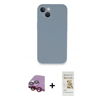 MARSİLYAN™- iPhone 13 Mini Kılıf Zirve Modern Özel Seri - Siyah Mat Seramik Nano Ekran Koruyucu + Raze Metal Kamera Lens - KI