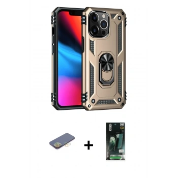 MARSİLYAN™- iPhone 13 Pro Kılıf Ahenk Klasik Koleksiyonu - Şeffaf 360 Full Body Arka Koruyucu + Renkli Kamera Lens Koruma Cam - SI