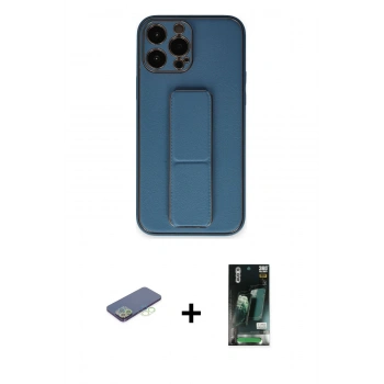 MARSİLYAN™- iPhone 13 Pro Kılıf Akış Doku - Şeffaf 360 Full Body Arka Koruyucu + Renkli Kamera Lens Koruma Cam - YL