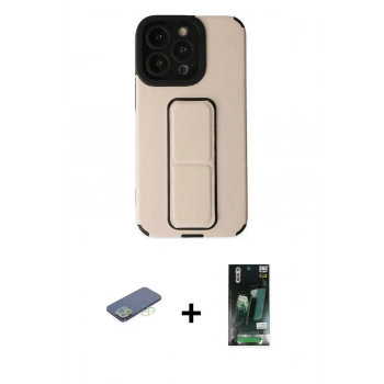 MARSİLYAN™- iPhone 13 Pro Kılıf Çekirdek Yansıma - Şeffaf 360 Full Body Arka Koruyucu + Renkli Kamera Lens Koruma Cam - YL