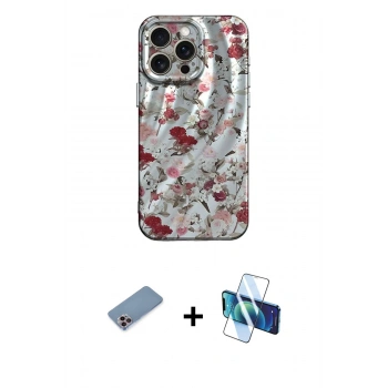 MARSİLYAN™- iPhone 13 Pro Kılıf Nova Doku Prime - Siyah 3D Antistatik Seramik Nano Ekran Koruyucu + Shine Kamera Lens Koruma Cam - PE