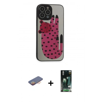 MARSİLYAN™- iPhone 13 Pro Kılıf Odak Klasik Serisi - Şeffaf 360 Full Body Arka Koruyucu + Renkli Kamera Lens Koruma Cam - TU