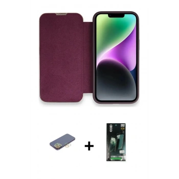 MARSİLYAN™- iPhone 13 Pro Kılıf Siluet Minimal Serisi - Şeffaf 360 Full Body Arka Koruyucu + Renkli Kamera Lens Koruma Cam - SI