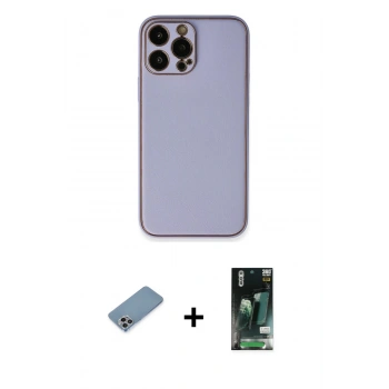 MARSİLYAN™- iPhone 13 Pro Kılıf Yadigar Klasik - Şeffaf 360 Full Body Arka Koruyucu + Shine Kamera Lens Koruma Cam - GI