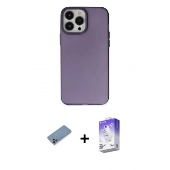 MARSİLYAN™- iPhone 13 Pro Max Kılıf Ahenk Çizgi Prime - Siyah Bilvis 5in1 3D Magic Cam Ekran Koruyucu + Shine Kamera Lens Koruma Cam - PE