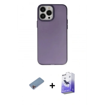 MARSİLYAN™- iPhone 13 Pro Max Kılıf Ahenk Çizgi Prime - Siyah Bilvis 5in1 5D Magic Hayalet Cam Ekran Koruyucu + Shine Kamera Lens Koruma Cam - PE