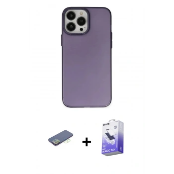 MARSİLYAN™- iPhone 13 Pro Max Kılıf Ahenk Çizgi Prime - Siyah Bilvis 5in1 5D Magic Hayalet Cam Ekran Koruyucu + Renkli Kamera Lens Koruma Cam - YL