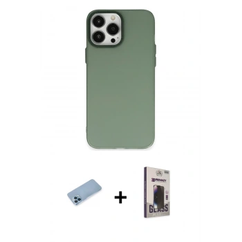 MARSİLYAN™- iPhone 13 Pro Max Kılıf Ahenk Çizgi Prime - Siyah Bilvis Hayalet Cam Ekran Koruyucu + Shine Kamera Lens Koruma Cam - MI