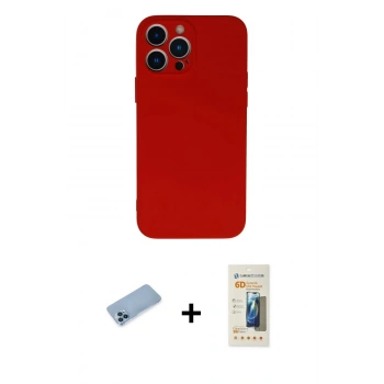 MARSİLYAN™- iPhone 13 Pro Max Kılıf Ahenk Serisi - Siyah 6D Mat Seramik Hayalet Nano Ekran Koruyucu + Shine Kamera Lens Koruma Cam - MI