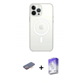 MARSİLYAN™- iPhone 13 Pro Max Kılıf Ahenk Yansıma Prime - Siyah Bilvis 5in1 3D Magic Cam Ekran Koruyucu + Renkli Kamera Lens Koruma Cam - TU