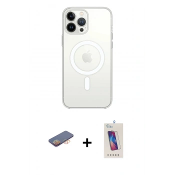 MARSİLYAN™- iPhone 13 Pro Max Kılıf Ahenk Yansıma Prime - Siyah Joko 5D Cam + Renkli Kamera Lens Koruma Cam - TU