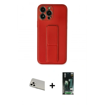 MARSİLYAN™- iPhone 13 Pro Max Kılıf Akış Doku - Şeffaf 360 Full Body Arka Koruyucu + Rainbow Kamera Lens Koruma Cam - BZ